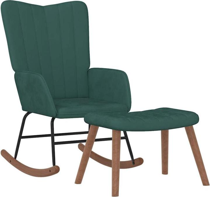 Produktbild vidaXL Schaukelstuhl mit Hocker