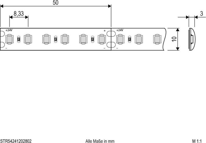 Image du produit EVN STR54241202802 LEDStripsRouleau 5m 24V IP54 3000K 72W (Blanc, 500 cm, Extérieur)