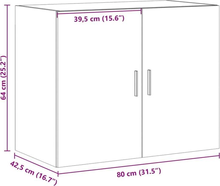 Image du produit vidaXL Armoire murale (80 x 42.50 x 64 cm)