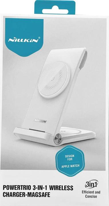 Actual product image Nillkin PowerTrio 3in1 Wireless Charger MagSafe for Samsung Watch White (15 W)