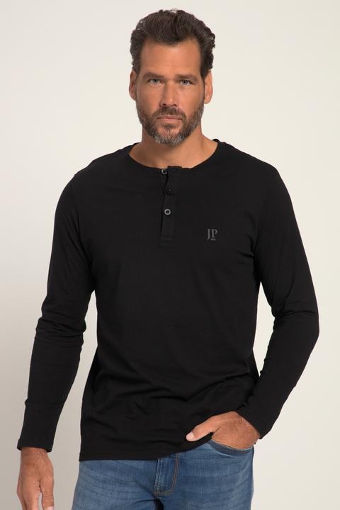 Produktbild JP1880 Henley, Basic, Shirt, Langarm, Knopfleiste, bis 8XL (8XL)