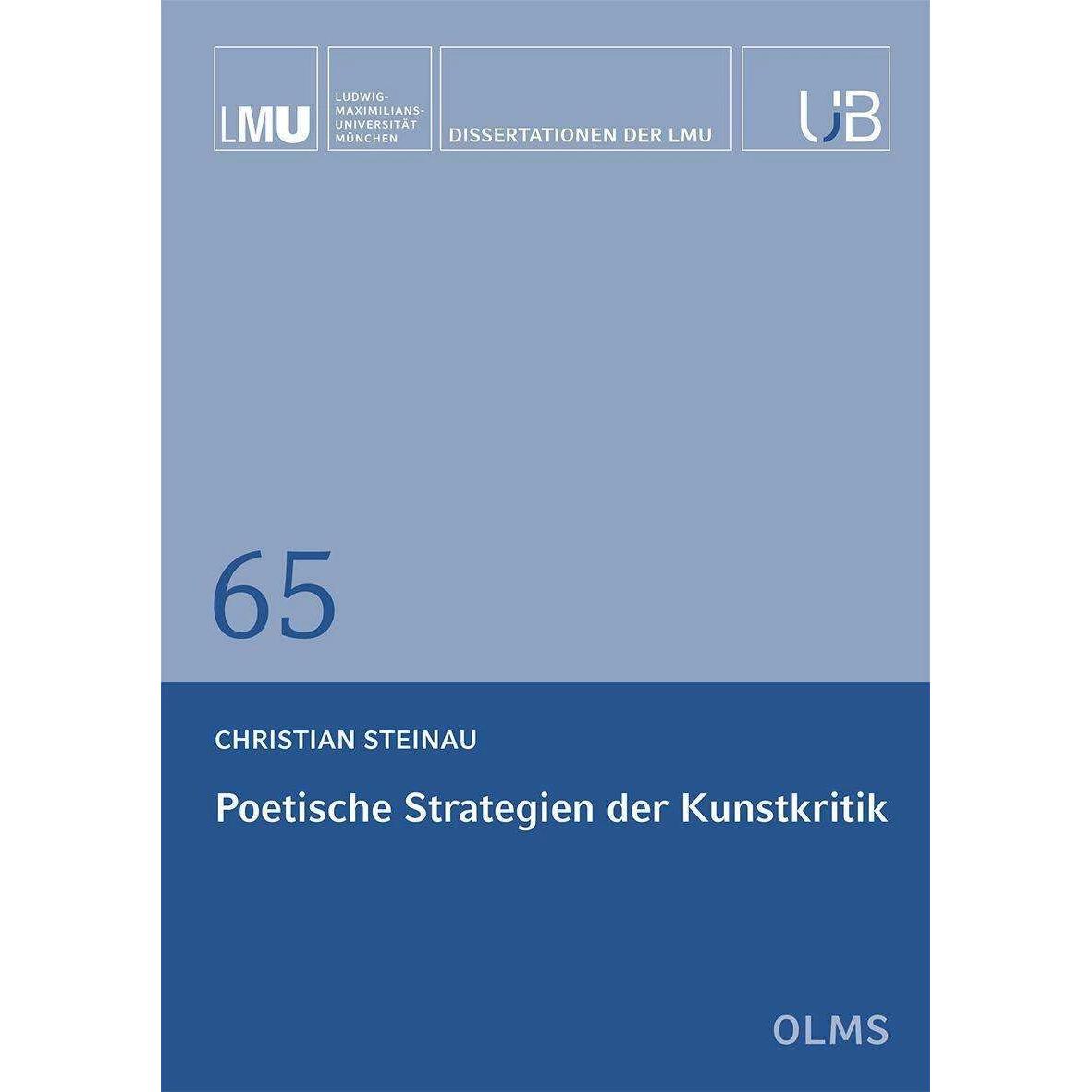 Poetische Strategien der Kunstkritik, Sachbücher von Christian Steinau