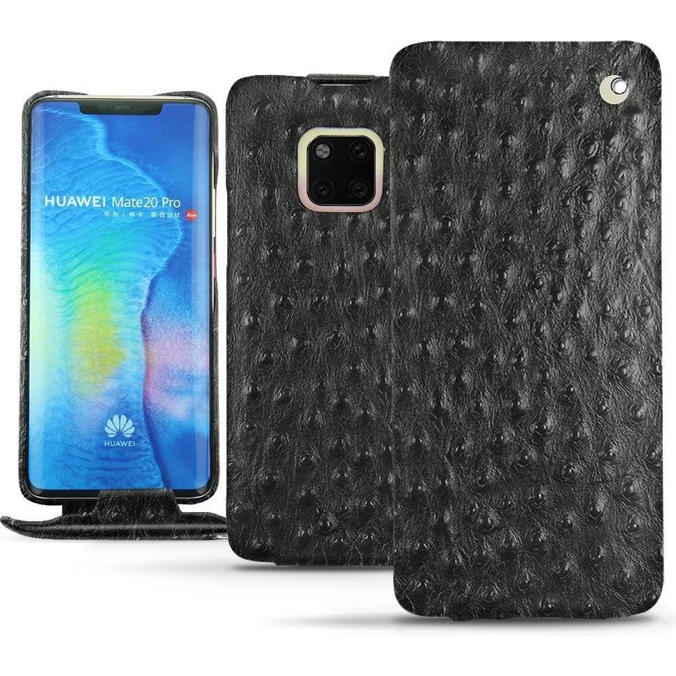 Noreve Lederschutzhülle vertikal (Huawei Mate 20 Pro), Smartphone Hülle, Schwarz