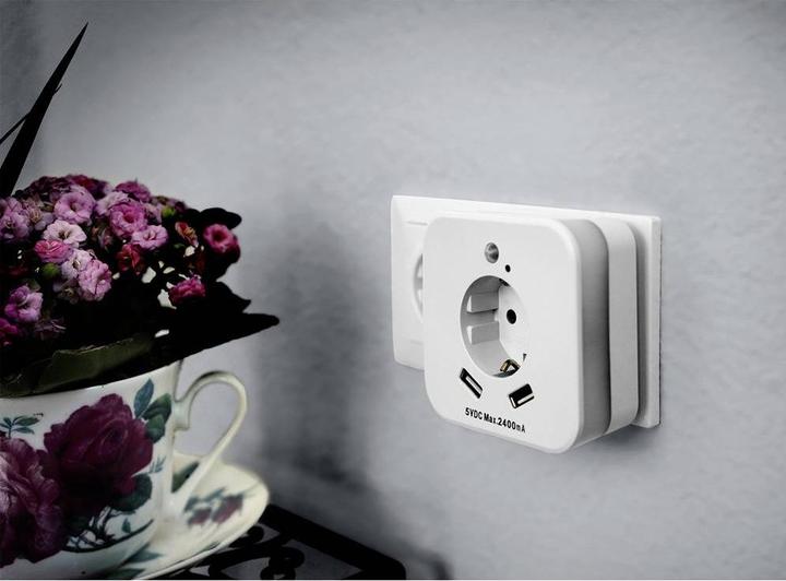 Produktbild InnTec SLED02 LED-Nachtlicht mit Bewegungsmelder LED Warmweiss Weiss