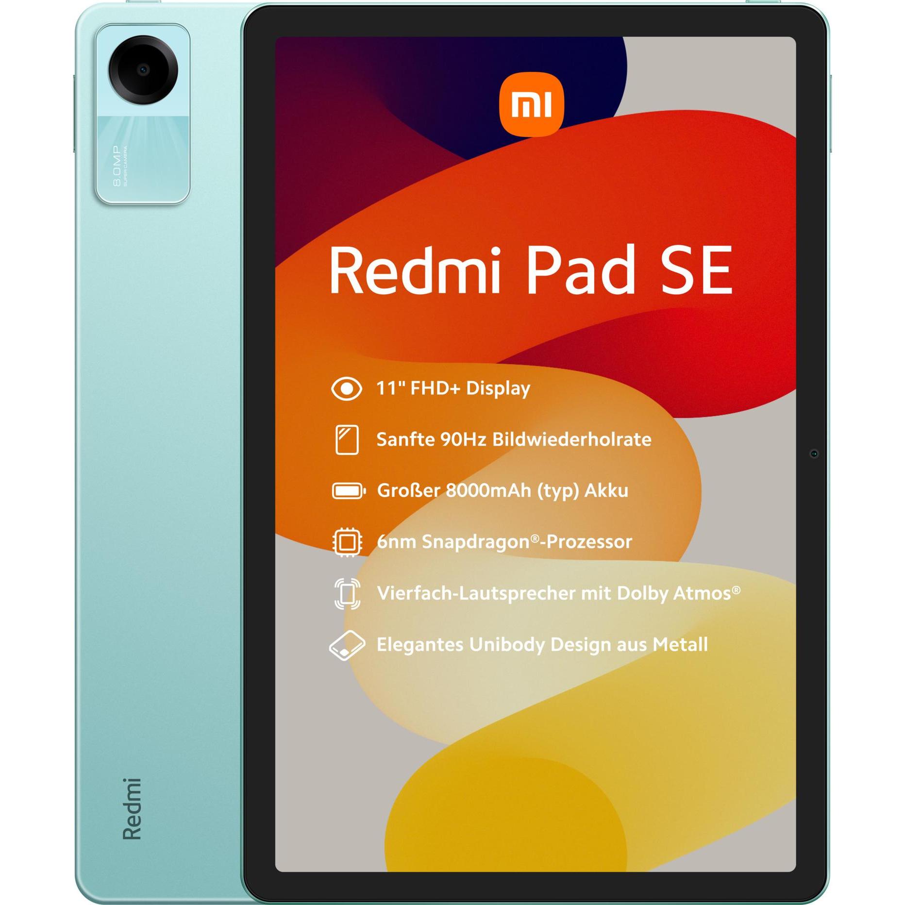 Xiaomi Redmi Pad SE (nur WLAN, 11", 128 GB, Mint Green), Tablet, Grün