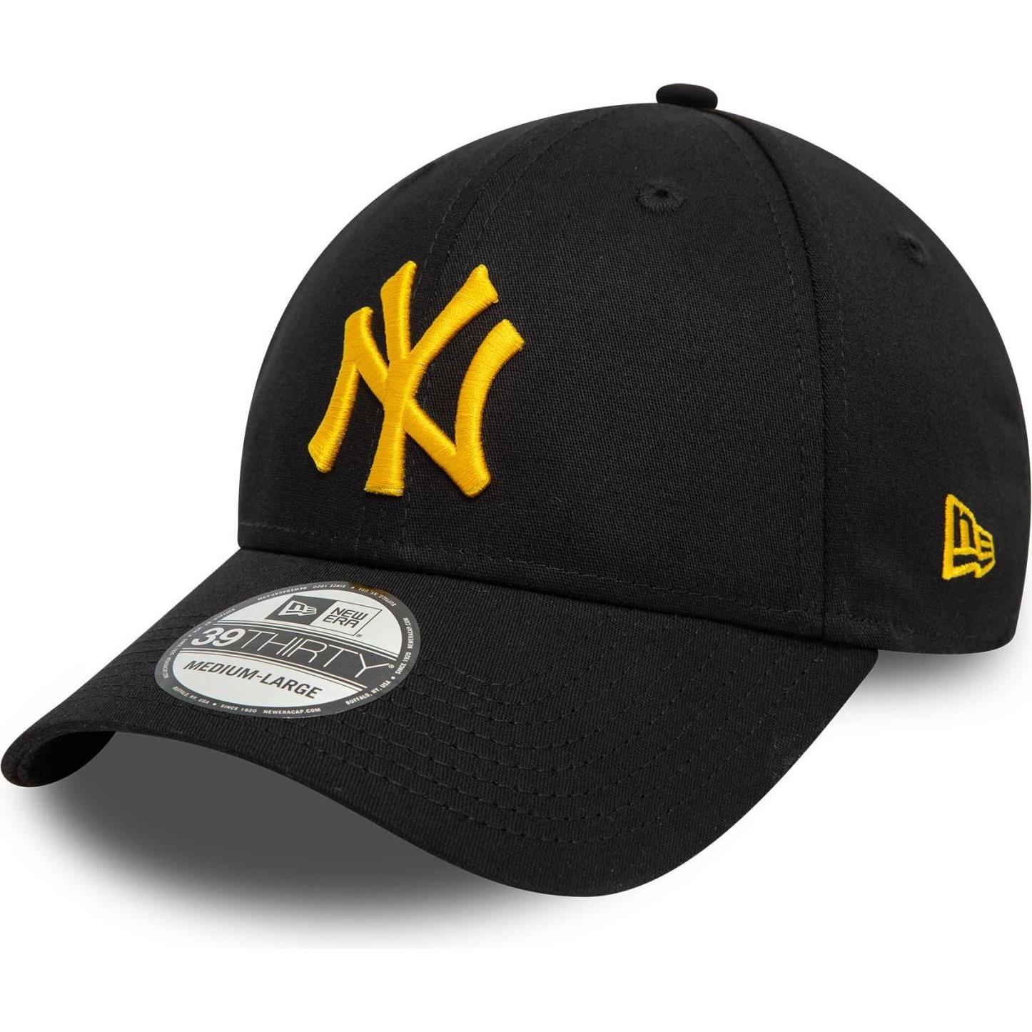New Era, Herren, Cap, 39Thirty Stretch Cap New York Yankees schwarz - M/L, Schwarz, (M)