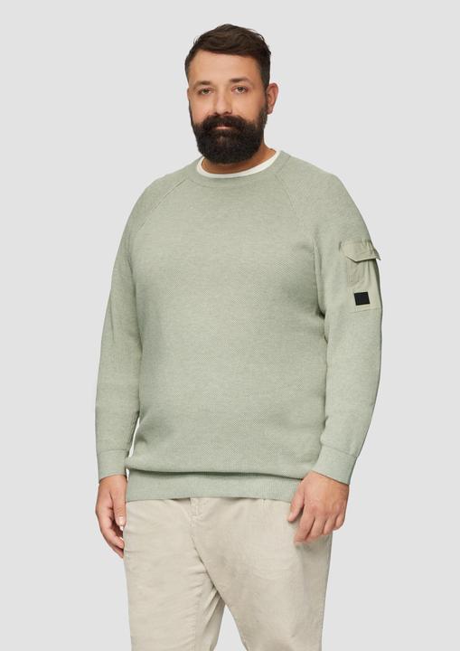Actual product image S.Oliver Strickpullover Strickpullover mit Raglanärmeln und Strukturmix (4XL)