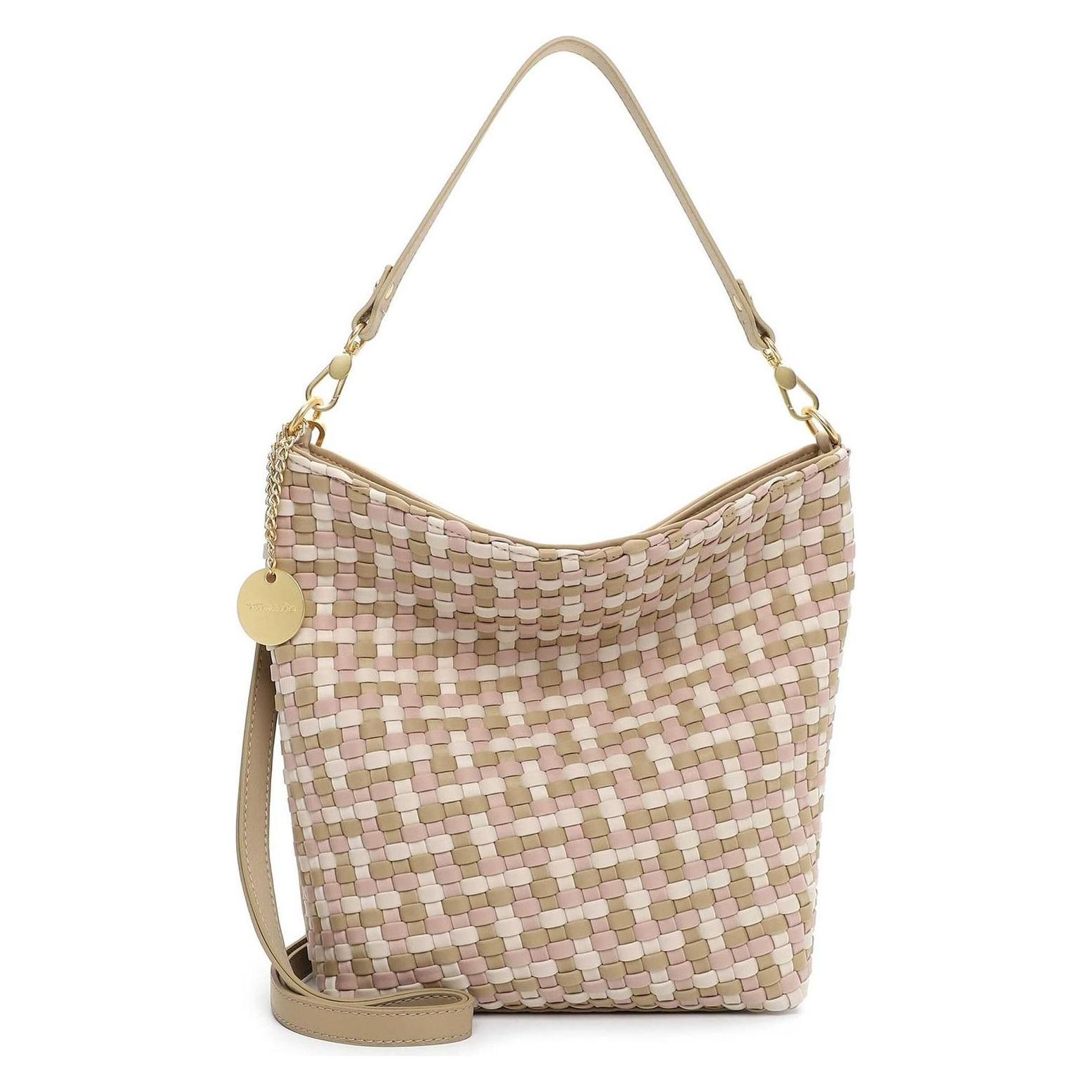 Tamaris, Damen, Handtasche, Krister Beutel, Mehrfarbig, Weiss, Braun, Rosa