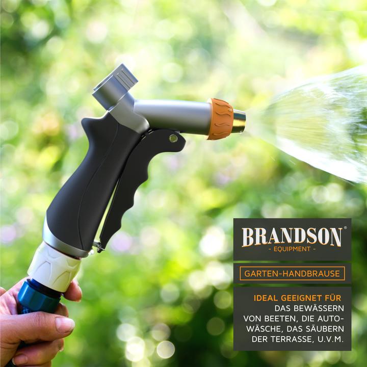 Produktbild Brandson Multifunktionsbrause, Metall Garten Handbrause, Gartenbrause 1/2 Zoll, Pistolengriff, Messing