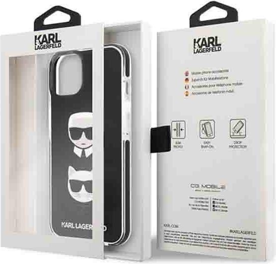 Produktbild Karl Lagerfeld KLHCP13MTPE2TK iPhone 13 6,1" hardcase czarny/black Karl&Choupette Head (Apple iPhone 13)
