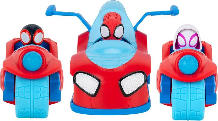 Produktbild Spiderman Spidey 3-in-1 Fahrzeug Jet + 2 Motorräder