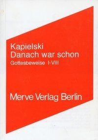 Produktbild Danach war schon (Deutsch, Thomas Kapielski, 2008)