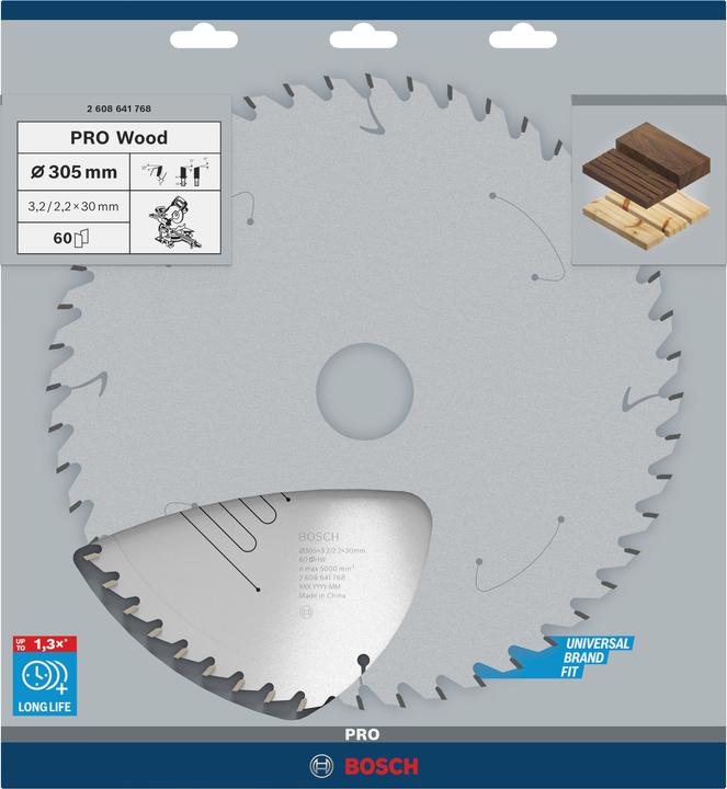 Produktbild Bosch Professional Zubehör PRO Wood Kreissägeblatt, 305 x 3.2 x 30 mm