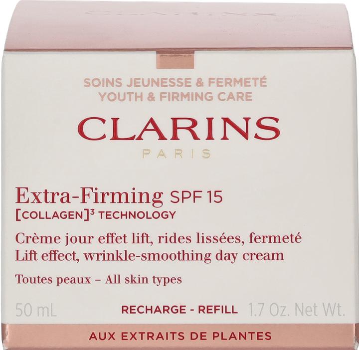 Image du produit Clarins Extra-Firming Jour SPF 15 (COLLAGEN)³ TECHNOLOGY Toutes Peaux Refill (Crème solaire visage, SPF 15, 50 ml, 0.05 g)