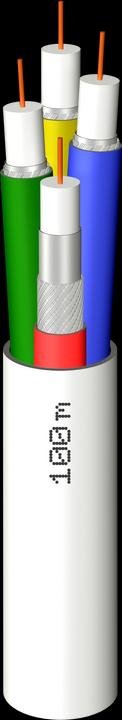 Megasat Coax 90dB Quattro Cable 100m (90 dB, Antenna cable)