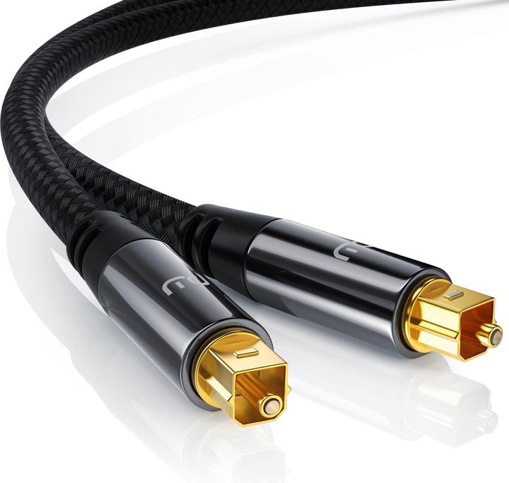 Image du produit Primewire Câble optique - S/PDIF Toslink - connecteur métallique - gaine nylon - fibre optique - câble audio (10 m, Optique)