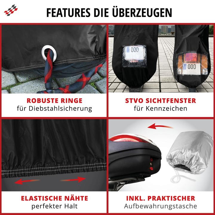 Produktbild Walser Motorrad Abdeckplane All Weather Basic S, Vespa-Abdeckplane, Motorrad-Garage wasserdicht -