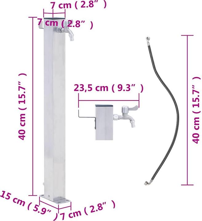 Actual product image vidaXL Wassersäule