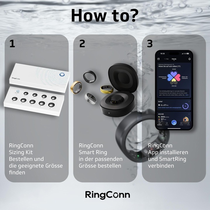 Immagine prodotto RingConn Smart Ring (Gen2) (6, Nero)