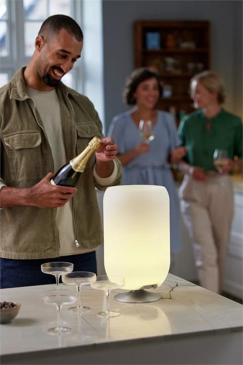 Actual product image Kooduu Atmos - Brushed silver (10 h, Rechargeable battery operated, Battery operated)