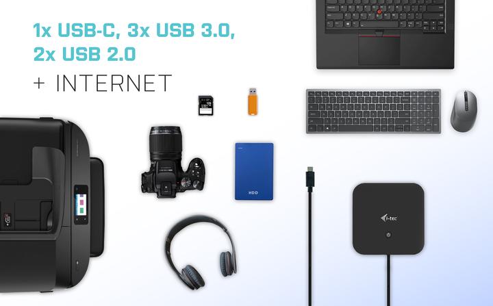 Actual product image i-tec Dual DP USB-C Power Delivery 4k Dock (USB-C, 3 Ports)
