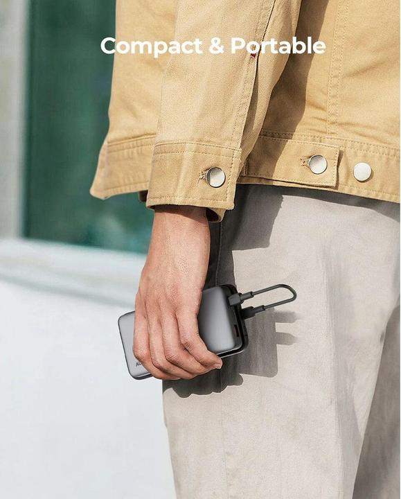 Actual product image Aukey Powerbank PB-Y41, 10000mAh, 30W (grey) (10000 mAh, 30 W, 37 Wh)