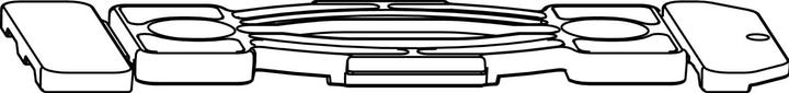 Actual product image Maco Fiber-Therm catch for running track flat, grey plastic (356613)