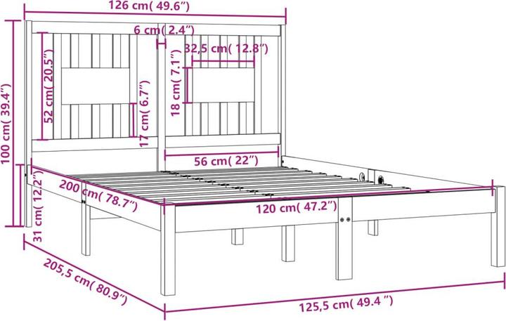 Actual product image vidaXL Vitko (120 x 200 cm)