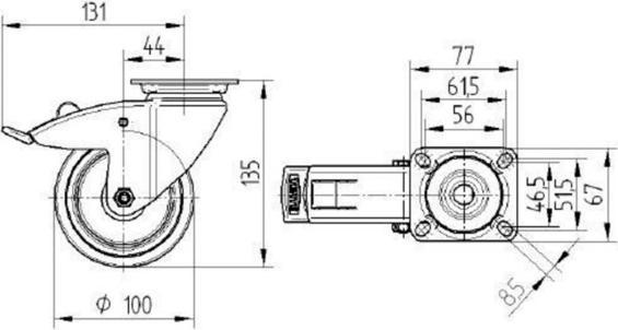 Immagine prodotto Tente Ruota girevole