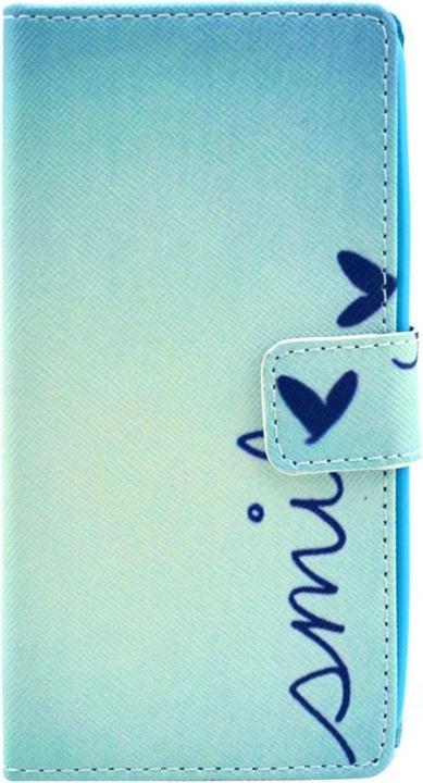 Produktbild König Design Handyhülle Tasche für Handy Nokia Lumia 630 635 Schriftzug Smile Blau (Nokia Lumia 630, Huawei Y635)