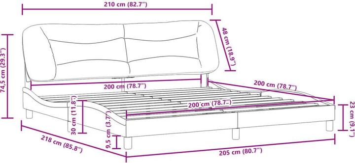 Image du produit vidaXL Bettgestell (200 x 200 cm)