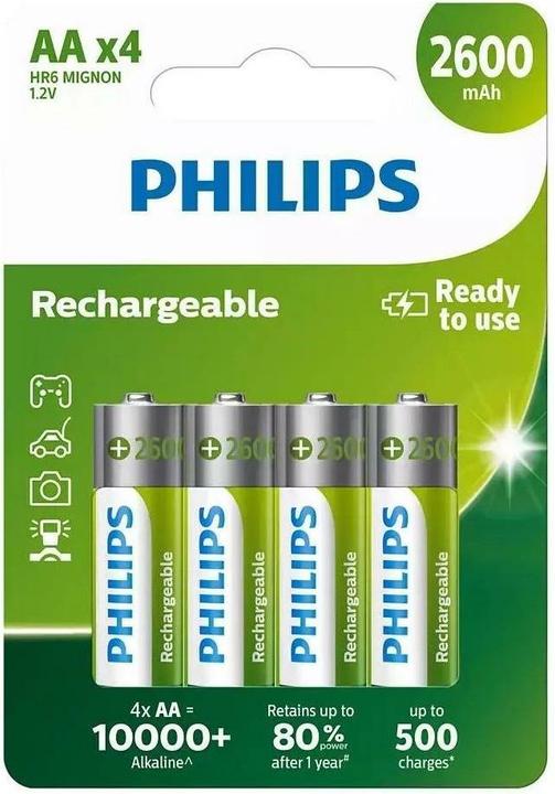 Actual product image Philips Rechargeable (4 pcs., AA, 2600 mAh)