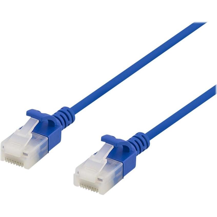 Deltaco netvaerkskabel - 1 m - bla (U/UTP, CAT6a, 1 m), Netzwerkkabel
