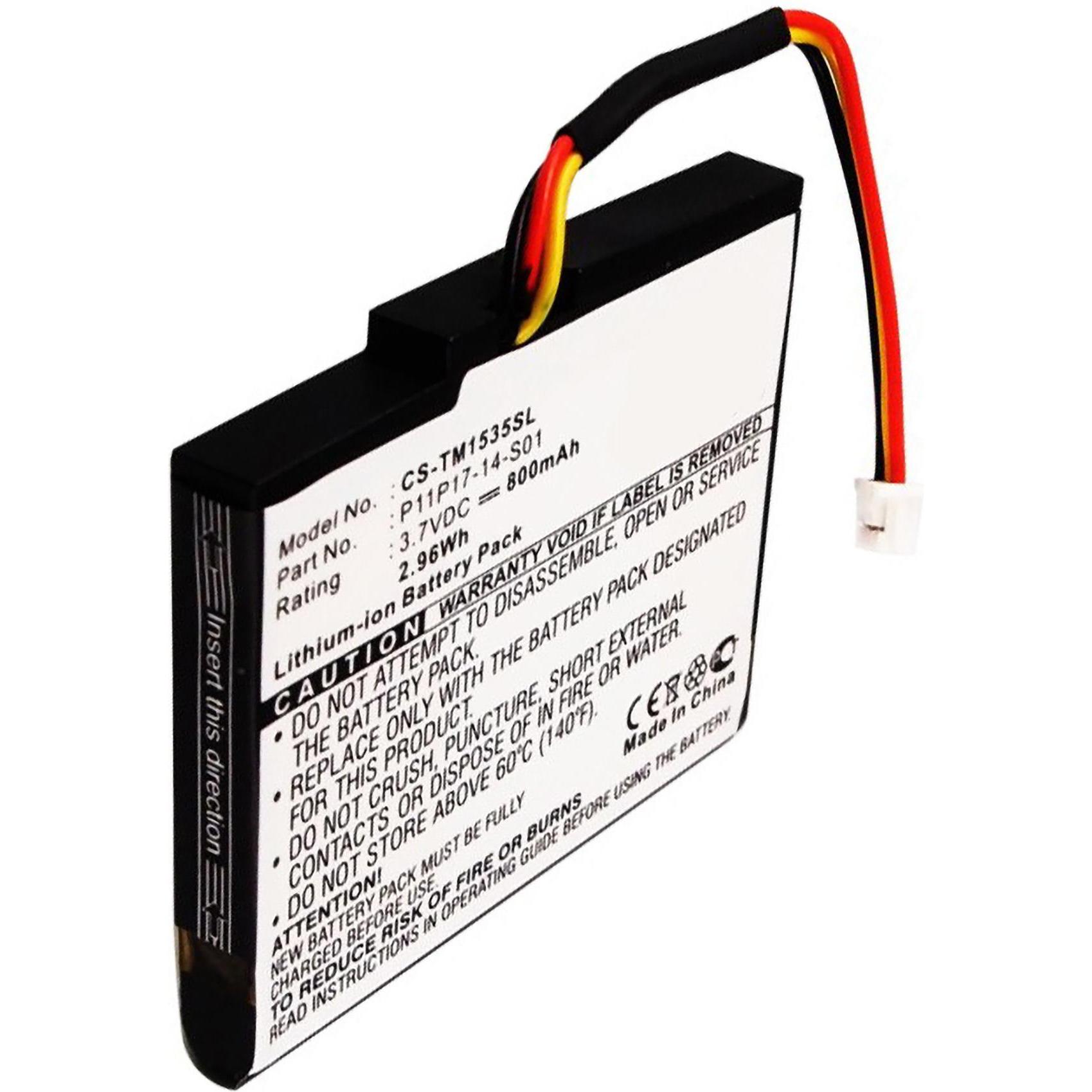 AGI, Fahrzeug Navigation Zubehör, Akku kompatibel mit TomTom P11P17-14-S01 - Akku - 800 mAh