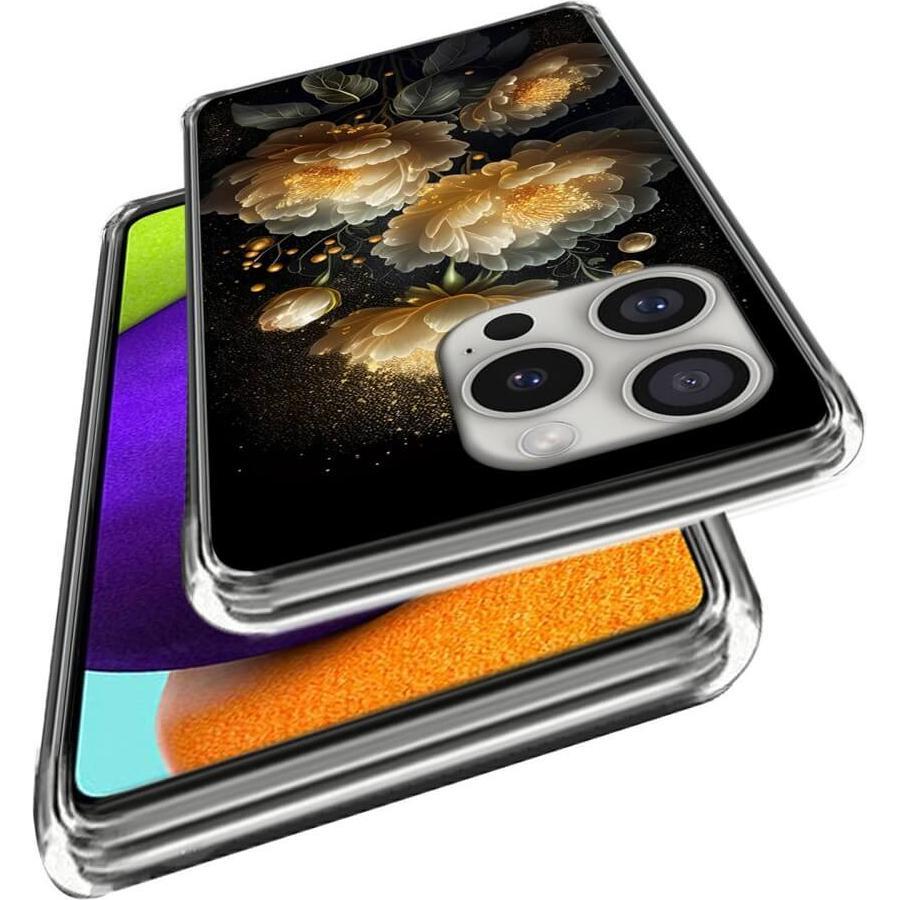 Thumbnail - Cover-Discount iPhone 16 Pro - Modische Handyhülle robust mit Motiv (Apple iPhone 16 Pro), Smartphone Hülle, Gold