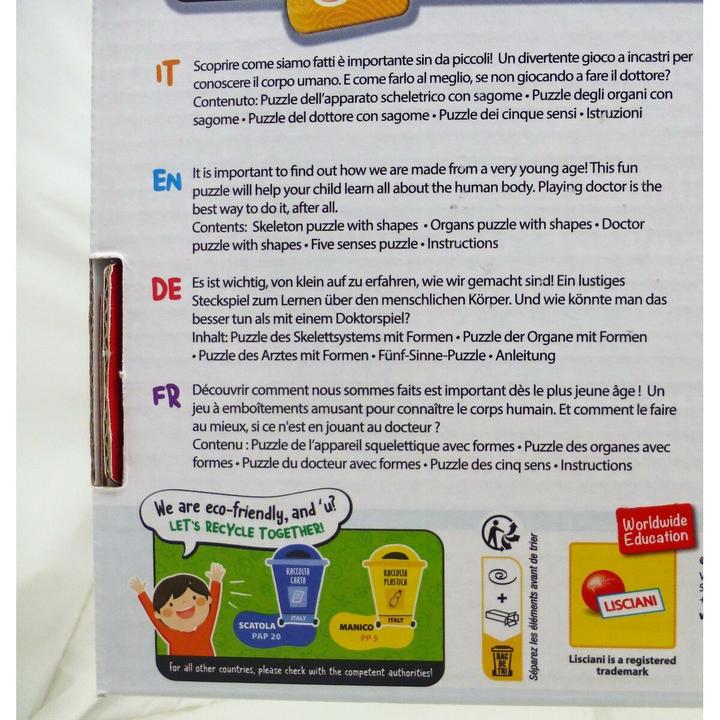 Actual product image Lisciani Montessori Playbox Baby Little Doctor (Multilingual, 1 - 4 years)