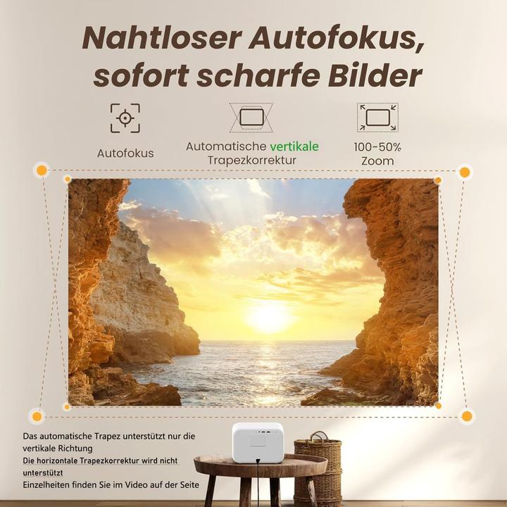 Image du produit Yaber LED Projektor mit Autofokus und WiFi 6 (700 lm)