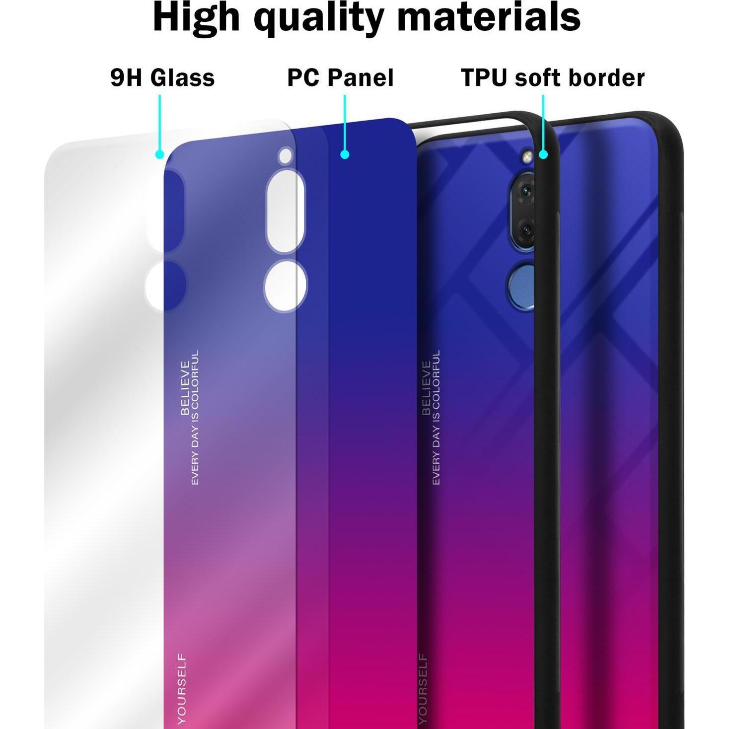 Thumbnail - Cadorabo TPU 2 Farben Glas Cover (Huawei Mate 10 Lite), Smartphone Hülle, Schwarz
