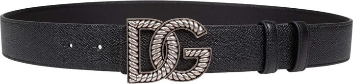 Produktbild Dolce & Gabbana black leather belt with logo