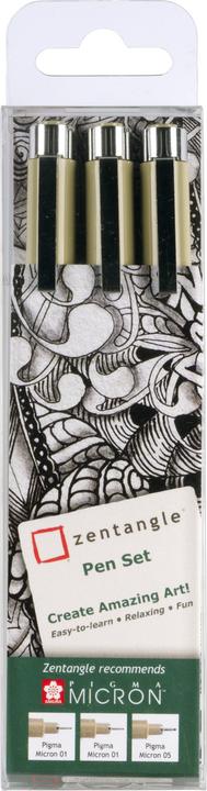 Produktbild Sakura Zentangle Pigma Micron Fineliner (Schwarz, 3x)