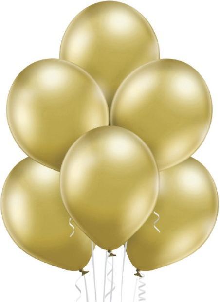 Actual product image Belbal Chrome balloons gold 100 pieces in eco quality (100x)