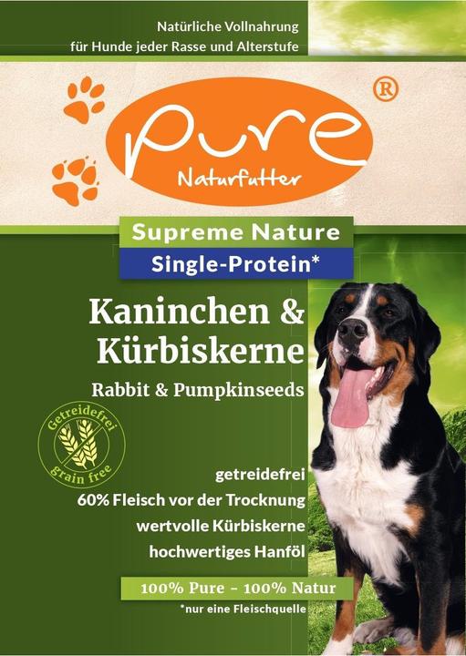Produktbild Pure Naturfutter PURE Kaninchen & Kürbiskerne - single Protein & getreidefrei (Senior, Adult, Junior, 1 Stk., 12000 g)