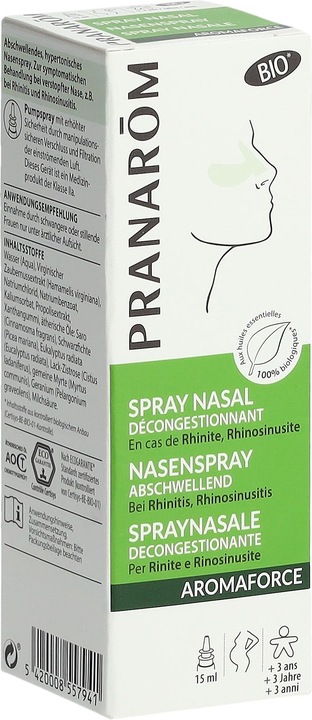 Immagine prodotto Pranarom Aromaforce spray nasale organico 15 ml (1 Pezzo/i)