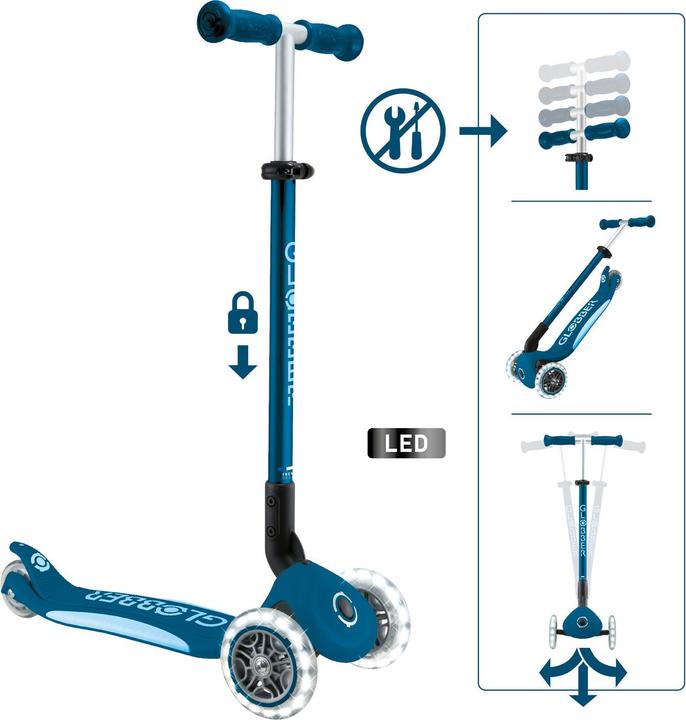 Produktbild Globber Mini Primo Foldable Plus s Navy Blue Emerald Green