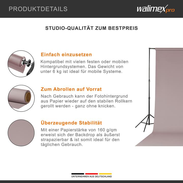 Produktbild Walimex pro Hintergrundkarton 2,72x10m, soft lilac (272 cm, 1000 cm)
