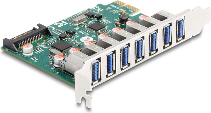Delock Carte PCI Express x1 vers 7 x USB externe 5 Gbps type A femelle