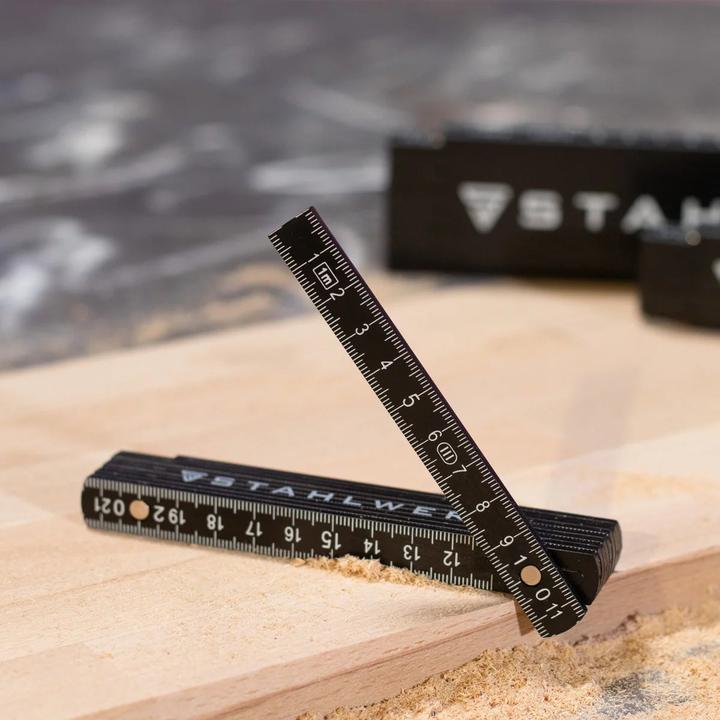 Actual product image Stahlwerk Folding rule 1 meter precise plastic folding rule metric digits