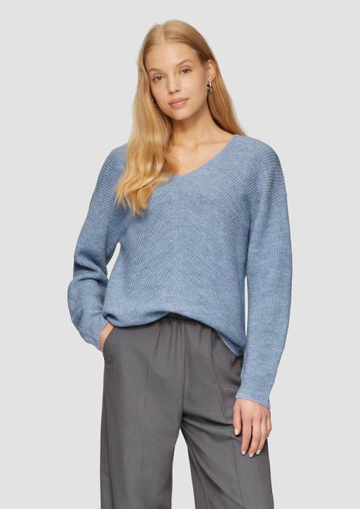 Produktbild S.Oliver Strickpullover Weicher Pullover mit Rippstruktur (M)