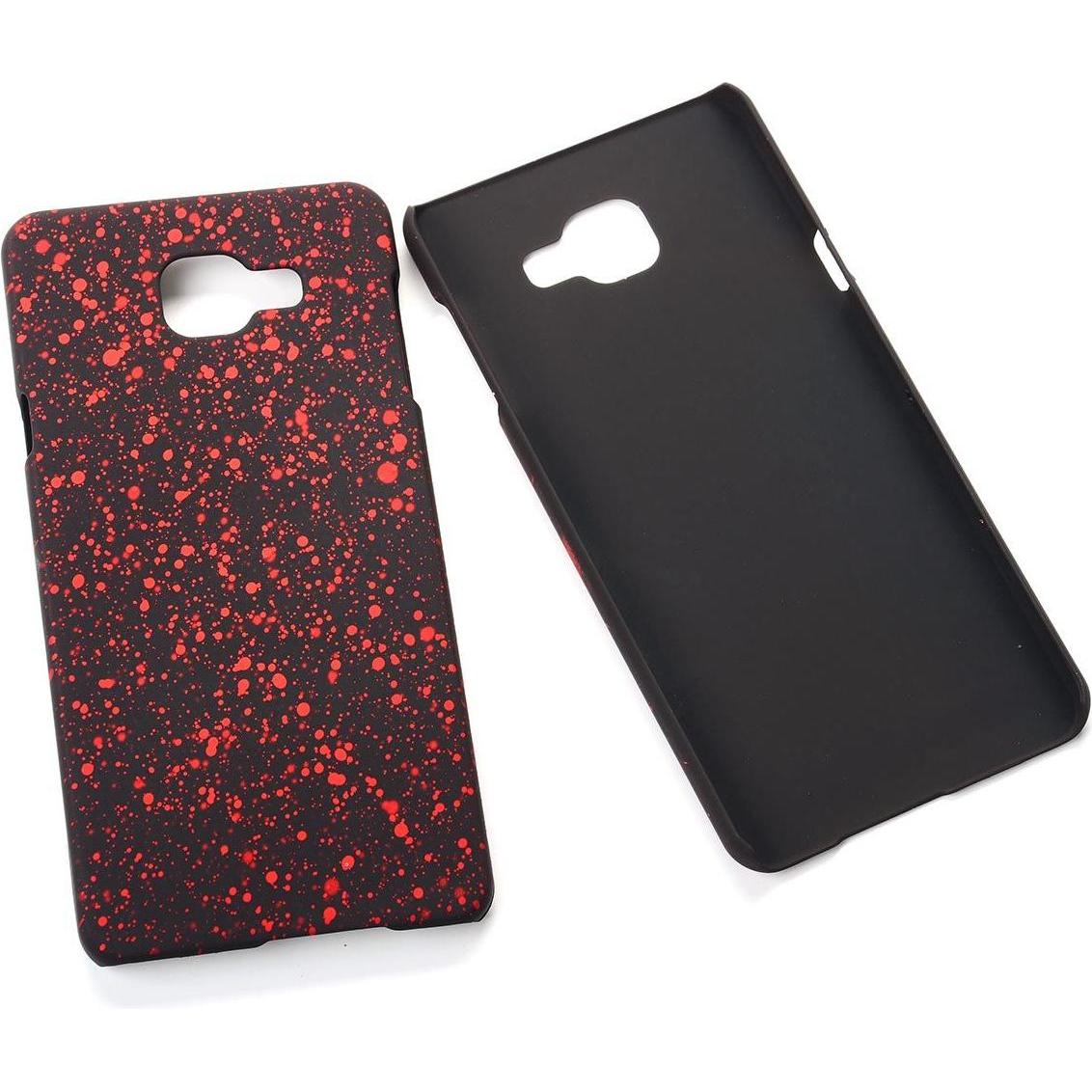 Thumbnail - König Design Handy Hülle Schutz Case Bumper Etuis für Samsung Galaxy A7 2016 3D Sterne Rot (Samsung Galaxy A7 (2016)), S...