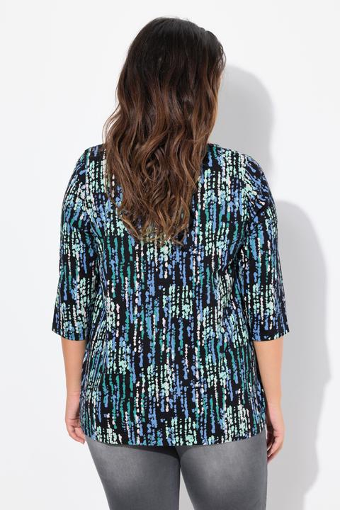 Produktbild Ulla Popken Shirt, Zierfalten, A-Linie, Carree-Ausschnitt, 3/4-Arm (42, 44)